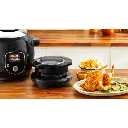 Tefal - Oală electrică sub presiune multifuncțională cu accesorii, 6 L, 1600 W/230 V, negru