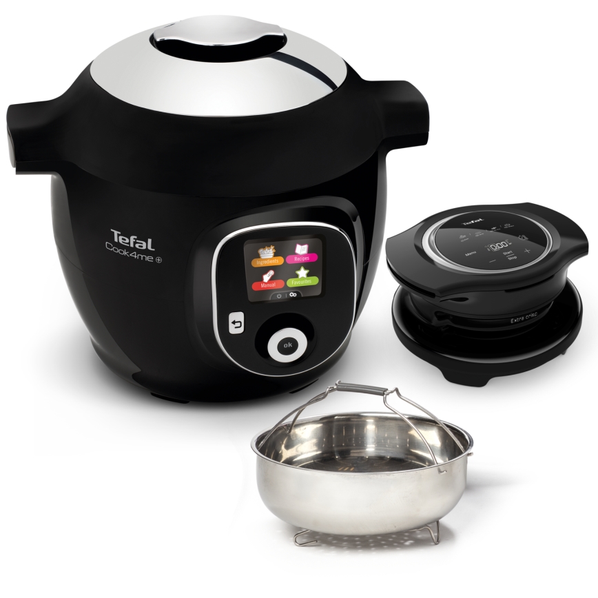 Tefal - Oală electrică sub presiune multifuncțională cu accesorii, 6 L, 1600 W/230 V, negru