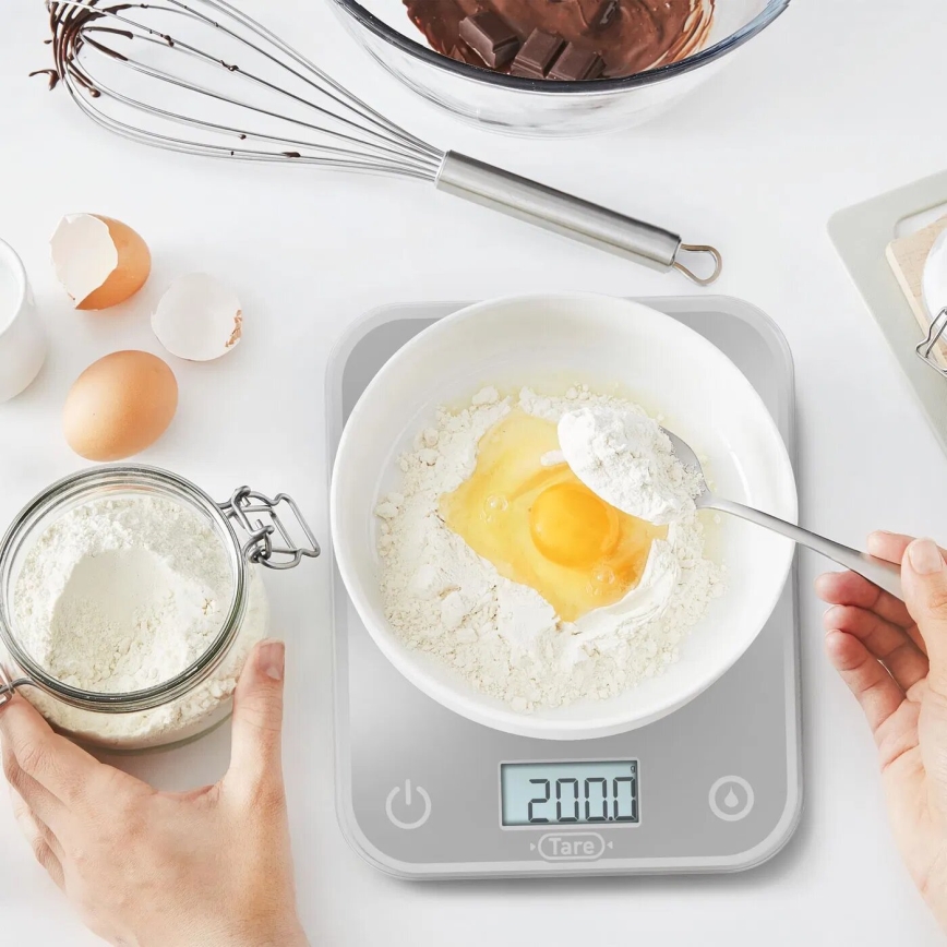 Tefal - Cântar de bucătărie OPTISS, 2xAAA, gri