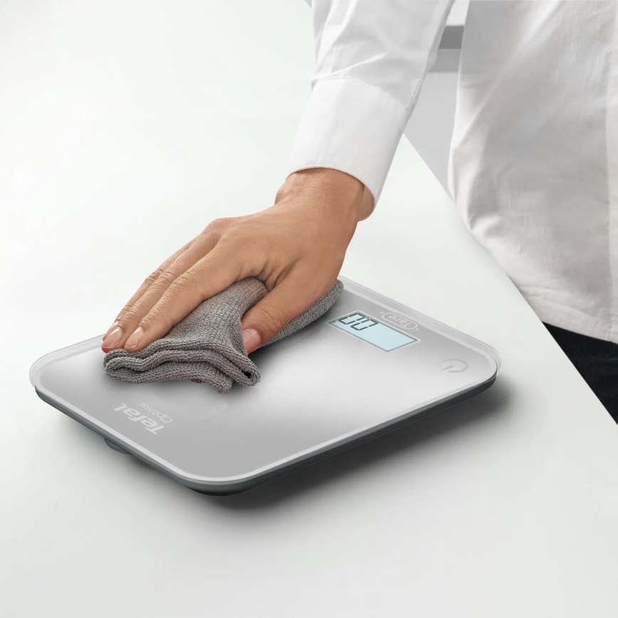 Tefal - Cântar de bucătărie OPTISS, 2xAAA, gri