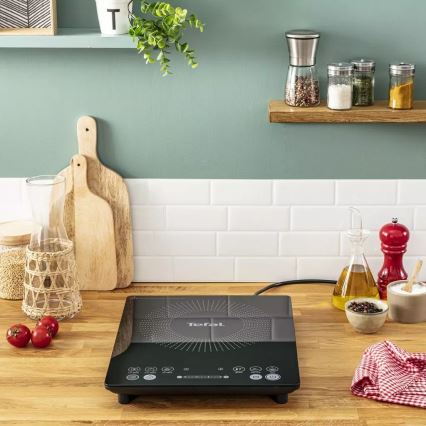 Tefal - Plită cu inducție EVERYDAY SLIM 2100W/230V neagră