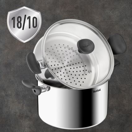 Tefal PRIMARY - Oală pentru cuscus cu coș pentru aburi, 24 cm