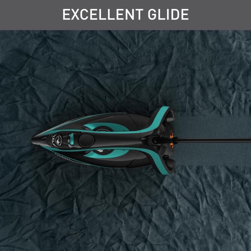 Tefal - Fier de călcat cu abur PUREGLISS 3000W/230V turcoaz/negru