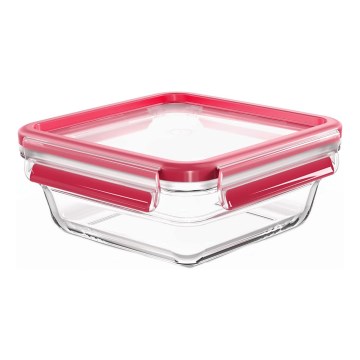 Tefal - Recipient pentru alimente MSEAL GLASS, 0,8 l, roșu/sticlă