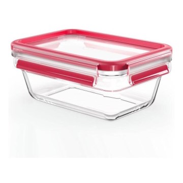 Tefal - Recipient pentru alimente MSEAL GLASS 0,85 l, roșu/sticlă