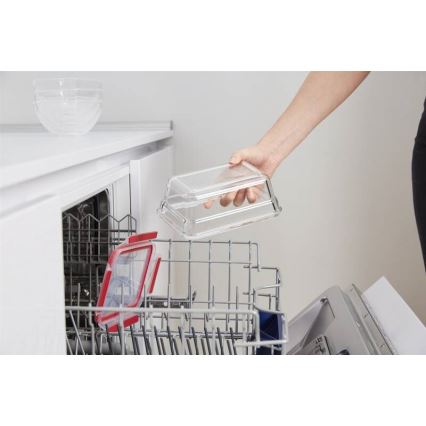 Tefal - Recipient pentru alimente MSEAL GLASS 0,85 l, roșu/sticlă