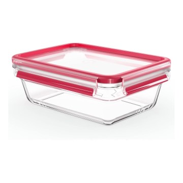 Tefal - Recipient pentru alimente MSEAL GLASS 1,3 l roșu/sticlă
