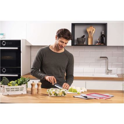 Tefal - Recipient pentru alimente MSEAL GLASS 1,3 l roșu/sticlă
