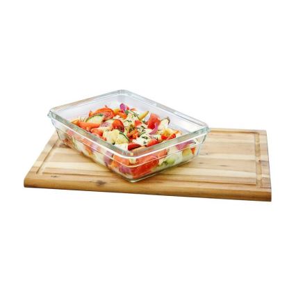 Tefal - Recipient pentru alimente MSEAL GLASS, 3 l, roșu/sticlă