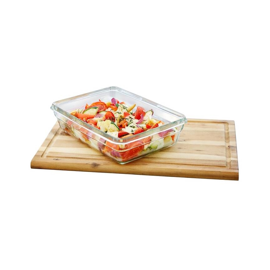 Tefal - Recipient pentru alimente MSEAL GLASS, 3 l, roșu/sticlă