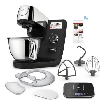 Tefal - Robot de bucătărie cu cântar I-COACH TOUCH 1200W/230V din oțel inoxidabil