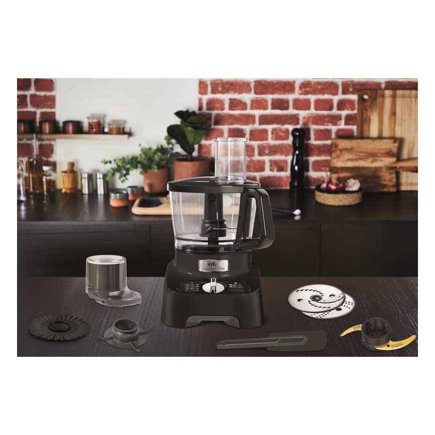 Tefal - Robot de bucătărie DOUBLE FORCE 1000W/230V negru