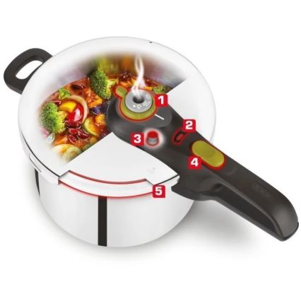 Tefal - Oală sub presiune din inox SECURE 5 NEO, 4 l
