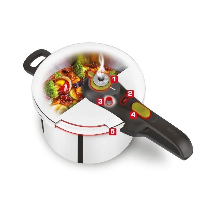 Tefal - Oală sub presiune din inox SECURE 5 NEO, 4 l