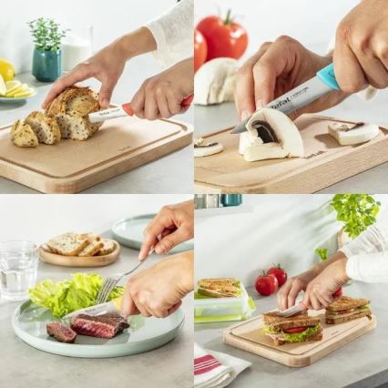 Tefal - Set de 3 cuțite din oțel inoxidabil COLORFOOD