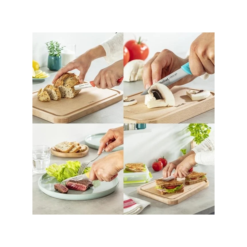 Tefal - Set de 3 cuțite din oțel inoxidabil COLORFOOD