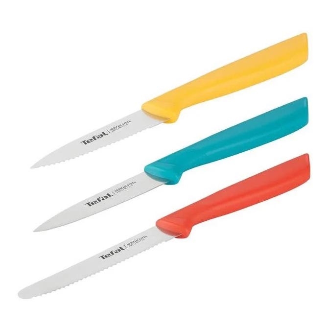 Tefal - Set de 3 cuțite din oțel inoxidabil COLORFOOD