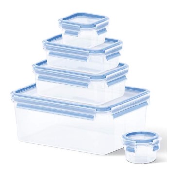Tefal - Set de 5 recipiente pentru alimente MASTER SEAL FRESH, albastru