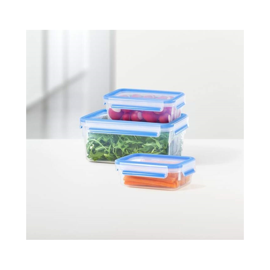 Tefal - Set de 5 recipiente pentru alimente MASTER SEAL FRESH, albastru