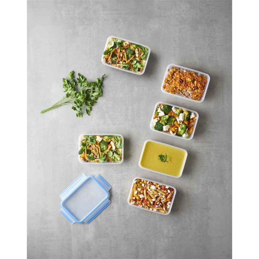 Tefal - Set de 6 cutii pentru alimente 0,8 l MASTER SEAL FRESH, albastre