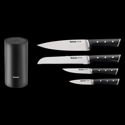 Tefal - Set de cuțite de bucătărie ICE FORCE cu suport, 4 piese