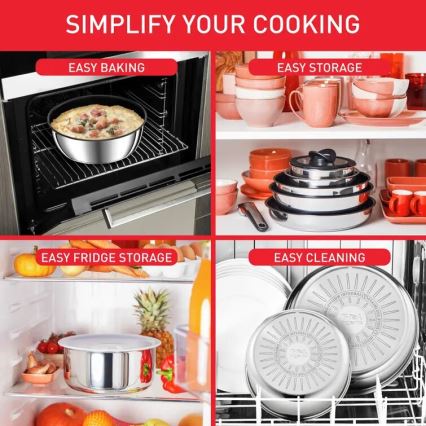 Tefal - Set de vase INGENIO PREFERENCE ON, 13 piese, inox