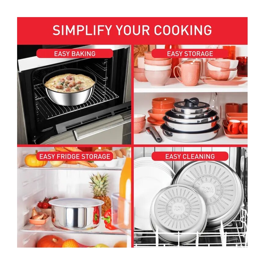 Tefal - Set de vase INGENIO PREFERENCE ON, 13 piese, inox