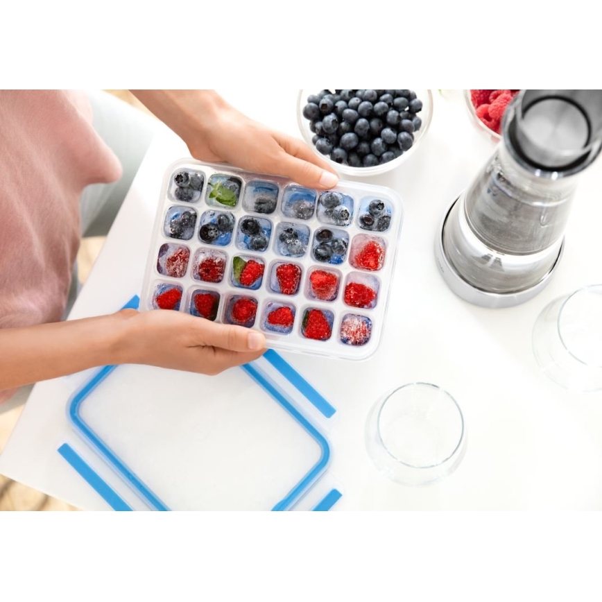Tefal - Tavă pentru gheață MASTER SEAL, 24 de cuburi, albastru