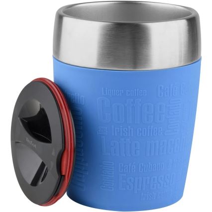 Tefal - Cană de călătorie 200 ml TRAVEL CUP inox/albastru