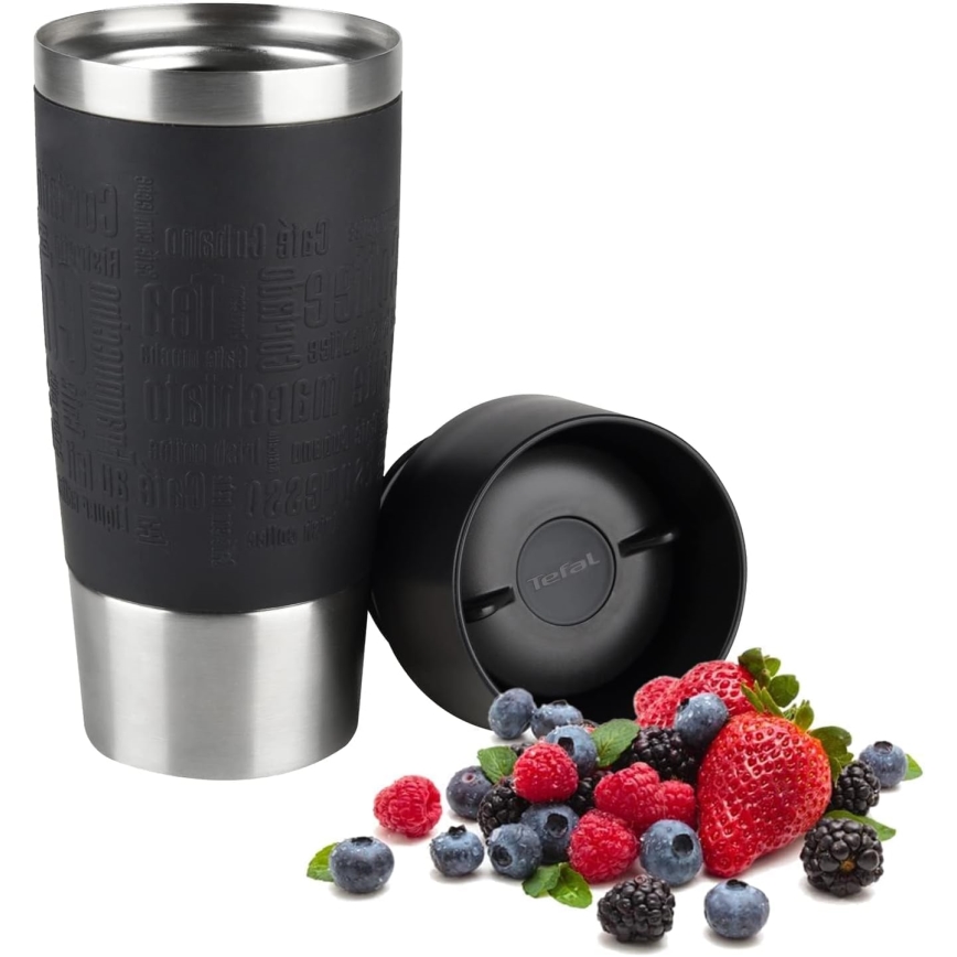 Tefal - Cană de călătorie 360 ml TRAVEL MUG inox/negru