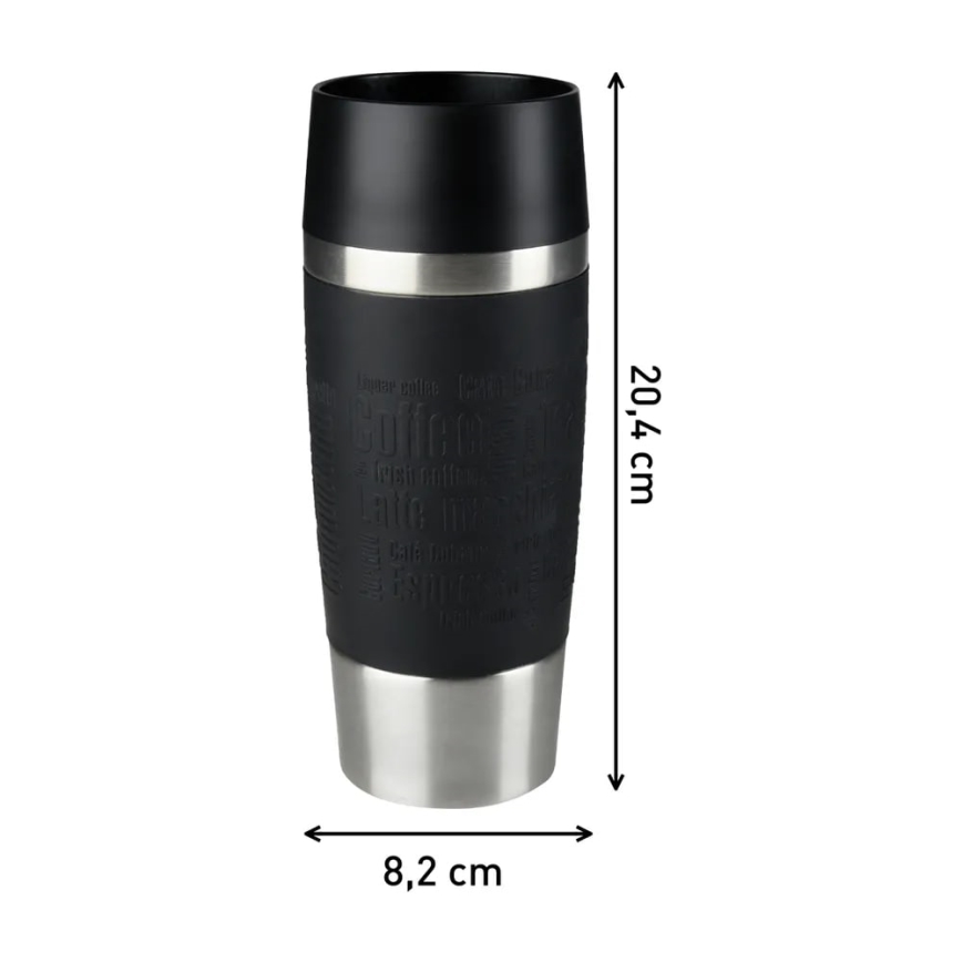 Tefal - Cană de călătorie 360 ml TRAVEL MUG inox/negru