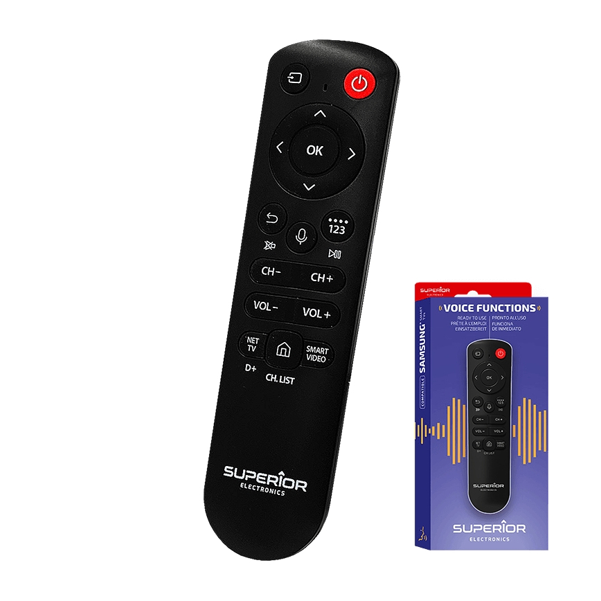 MK FLORIA Superior Samsung Voice - Telecomandă de înlocuire pentru televizoare Samsung, 2xAAA