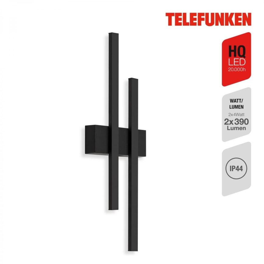 Telefunken 313205TF - Aplica de perete LED pentru exterior 2xLED/4W/230V 4000K IP44