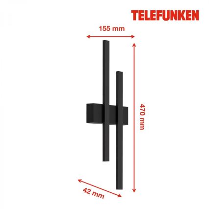 Telefunken 313205TF - Aplica de perete LED pentru exterior 2xLED/4W/230V 4000K IP44