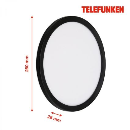 Telefunken 313405TF - Aplica de perete LED pentru exterior, 15 W, 230 V, IP44, negru
