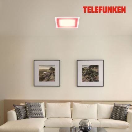 Telefunken 318806TF - Plafonier LED RGBW reglabil, LED/24W/230V 3000-6500K + telecomandă