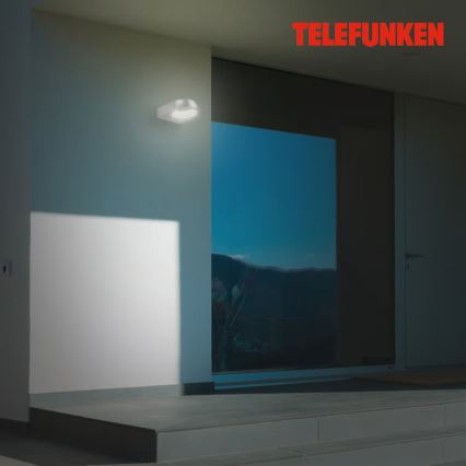 Telefunken 320204TF - aplică de perete LED pentru exterior, 6,5 W, 230 V, IP44, crom mat
