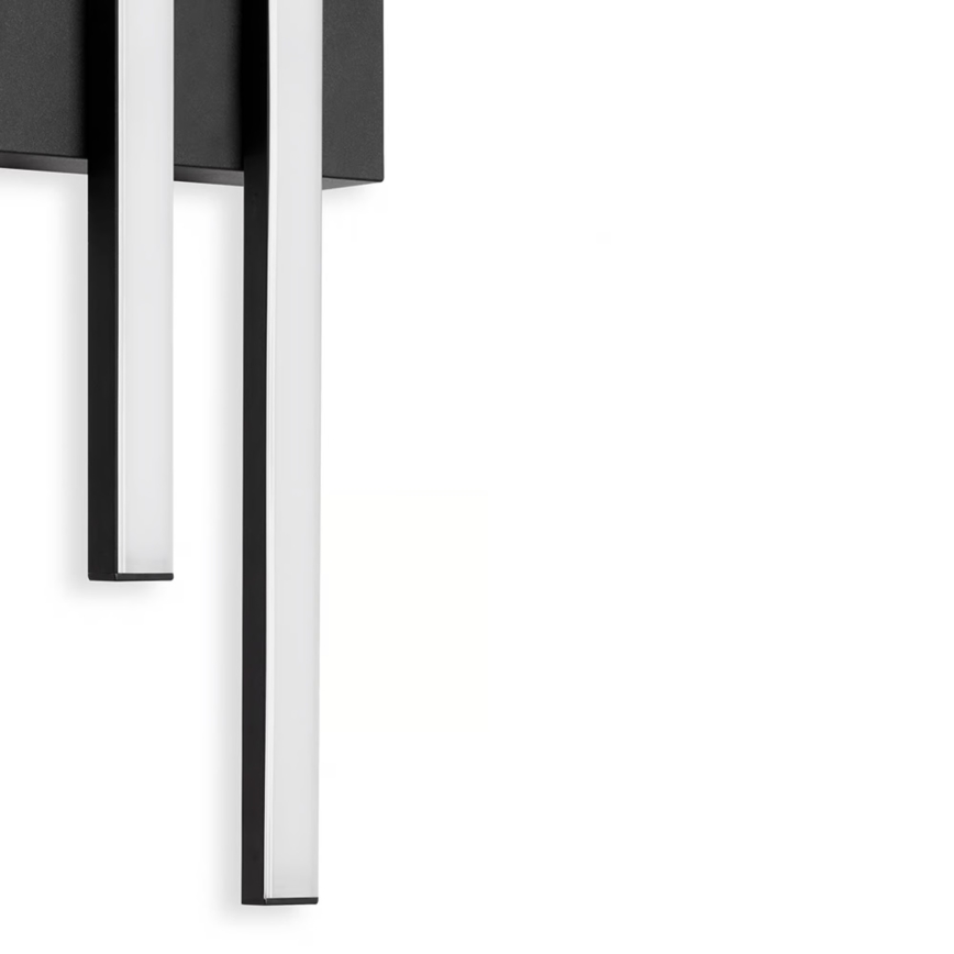 Telefunken - Aplica de perete LED pentru exterior, 2xLED, 4W, 230V, 4000K, IP44, negru