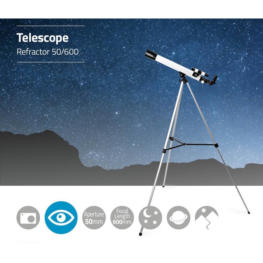 Telescop 50x600 mm cu trepied