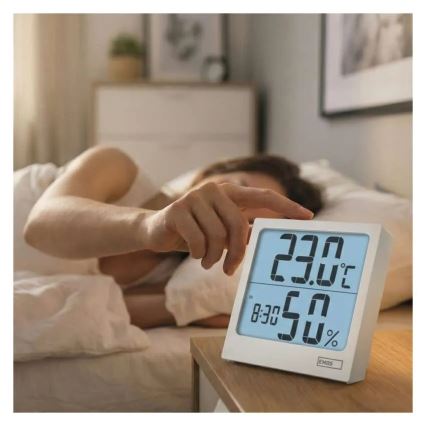 Termometru digital cu higrometru, 1xAA, alb