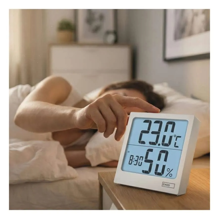 Termometru digital cu higrometru, 1xAA, alb