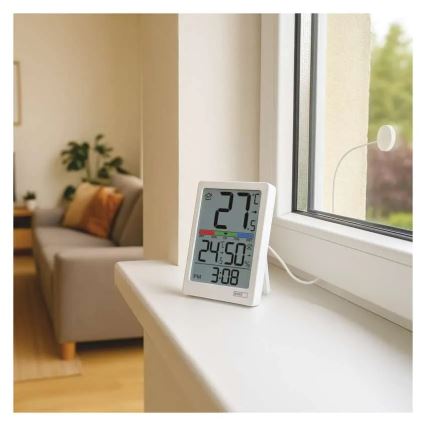 Termometru digital cu higrometru, 2x AAA, alb