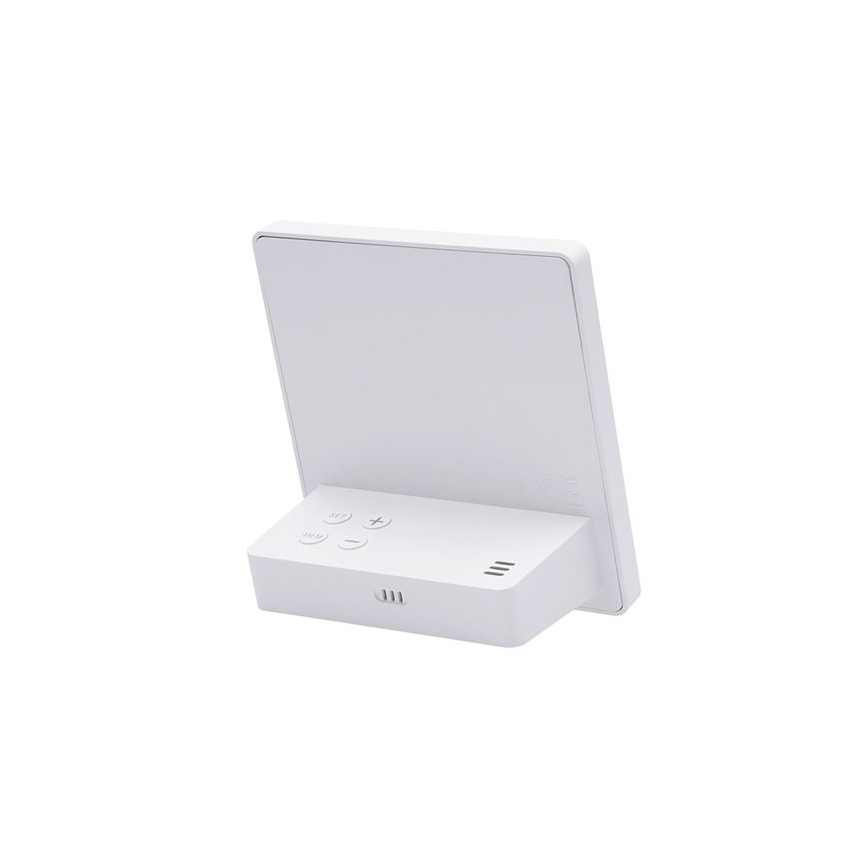 Termometru digital, alimentare 5V sau 2x AAA — include 2 baterii AAA, alb