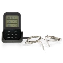 Termometru fără fir pentru carne cu afișaj LCD și temporizator 0-250 °C