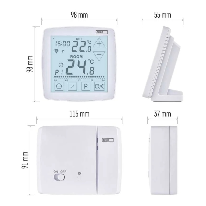 Termostat digital fără fir GoSmart 230V/16A Wi‑Fi