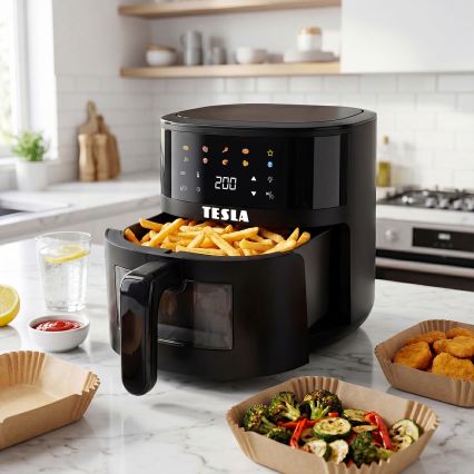 TESLA Electronics AirCook - Friteuză cu aer cald 4,4 l 1450 W/230 V neagră