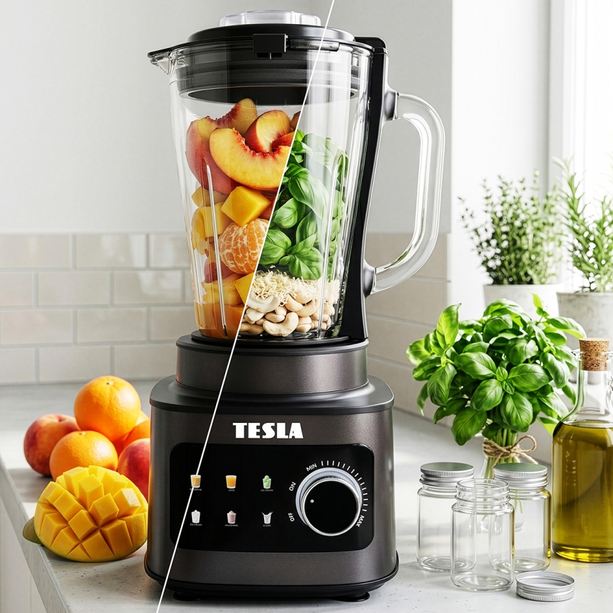 TESLA Electronics CrunchX - Blender de masă 1500 W/230 V, negru