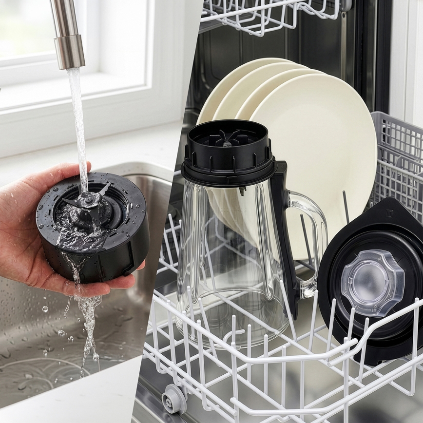 TESLA Electronics CrunchX - Blender de masă 1500 W/230 V, negru