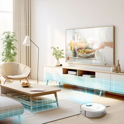 TESLA Electronics RoboStar - Aspirator robotic inteligent 2în1 2550 mAh Wi-Fi alb