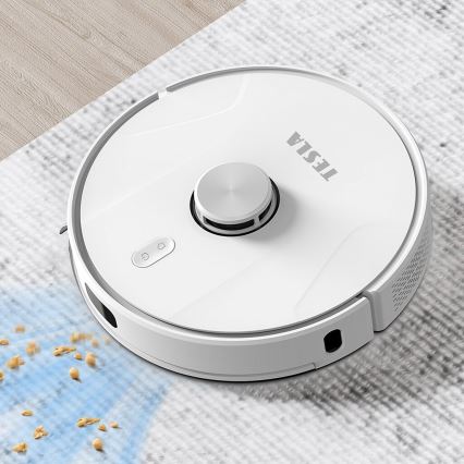 TESLA Electronics RoboStar - Aspirator robot inteligent 2în1 2600 mAh Wi-Fi alb